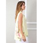 Colete Areta Linho Italiano Amarelo
