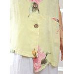 Colete Areta Linho Italiano Amarelo