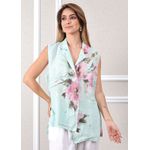 Vestido Luana Linho Italiano Azul Hortênsia .