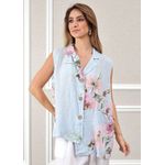 Colete Areta Linho Italiano Azul Bebe