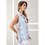 Colete Areta Linho Italiano Azul Bebe