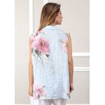 Colete Areta Linho Italiano Azul Bebe