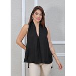 Regata Jessica Linho Italiano Preto