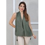 Regata Jessica Linho Italiano Verde Militar