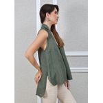 Regata Jessica Linho Italiano Verde Militar