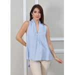 Regata Jessica Linho Italiano Azul Bebe