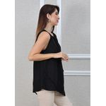 Regata Gisele Linho Italiano Preto 