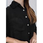 Camisa Carol Linho Italiano Preta