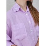 Camisa Carol Linho Italiano Lilás 