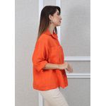 Camisa Carol Linho Italiano Laranja