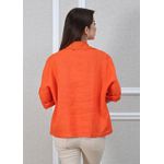 Camisa Carol Linho Italiano Laranja
