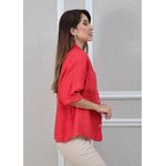 Camisa Carol Linho Italiano Vermelho 