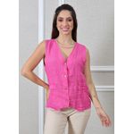 Colete Clássico Linho Italiano Pink