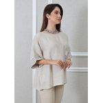 Bata Clara Linho Italiano Bege