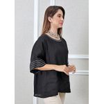 Bata Clara Linho Italiano Preto