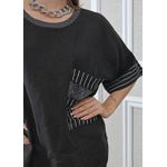 Bata Clara Linho Italiano Preto