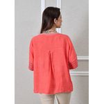 Bata Clara Linho Italiano Coral