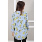 Camisa Loraine Linho Italiano Azul Hortência