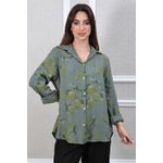 Camisa Loraine Linho Italiano Verde Militar