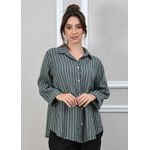 Camisa Monica Linho Italiano Verde Militar