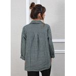 Camisa Monica Linho Italiano Verde Militar