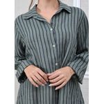 Camisa Monica Linho Italiano Verde Militar