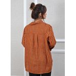 Camisa Monica Linho Italiano Terracota