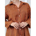 Camisa Monica Linho Italiano Terracota