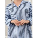 Camisa Monica Linho Italiano Azul Hortência