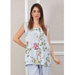 Regata Natalia Linho Italiano Azul Bebe
