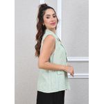 Colete Vania Linho Italiano Verde Àgua 