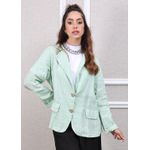 Blazer Daniele Linho Italiano Verde Àgua