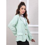 Blazer Daniele Linho Italiano Verde Àgua