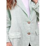 Blazer Daniele Linho Italiano Verde Àgua