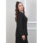 Blazer Daniele Linho Italiano Preto