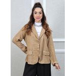 Blazer Daniele Linho Italiano Caramelo