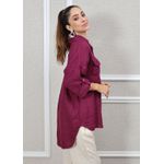 Camisa Clássica Linho Italiano Bordô