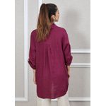 Camisa Clássica Linho Italiano Bordô