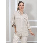 Camisa Clássica Linho Italiano Bege