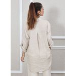 Camisa Clássica Linho Italiano Bege
