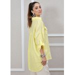 Camisa Clássica Linho Italiano Amarelo Mantega