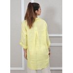 Camisa Clássica Linho Italiano Amarelo Mantega