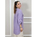Camisa Clássica Linho Italiano Lilás