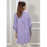 Camisa Clássica Linho Italiano Lilás