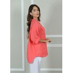 Camisa Clássica Linho Italiano Coral