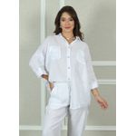 Camisa Clássica Linho Italiano Branca