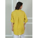 Camisa Clássica Linho Italiano Mostarda