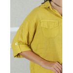 Camisa Clássica Linho Italiano Mostarda