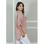 Camisa Clássica Linho Italiano Rosê