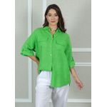 Camisa Clássica Linho Italiano Verde Maçã